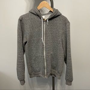 [American Apparel] Grey Unisex Zip Up Hoodie